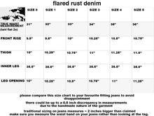 Load image into Gallery viewer, Flared Rust Denim